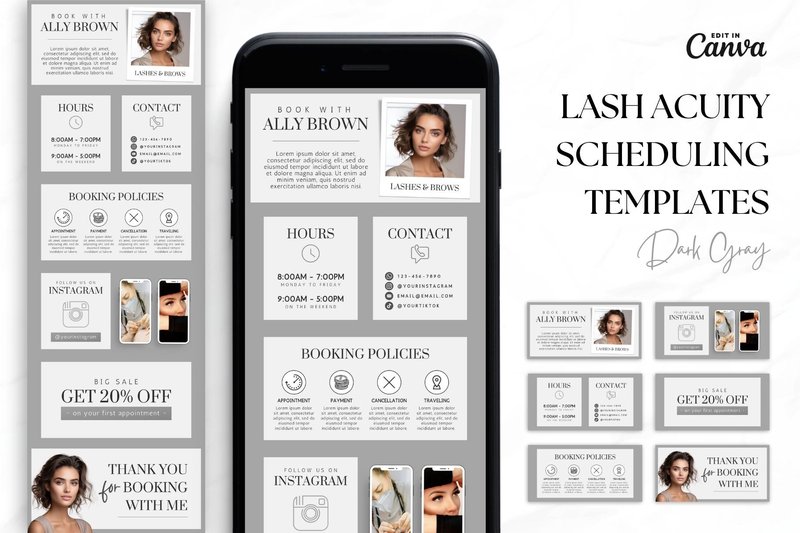 Lash Tech Acuity Scheduling • Canva (by OniriqveDesigns)