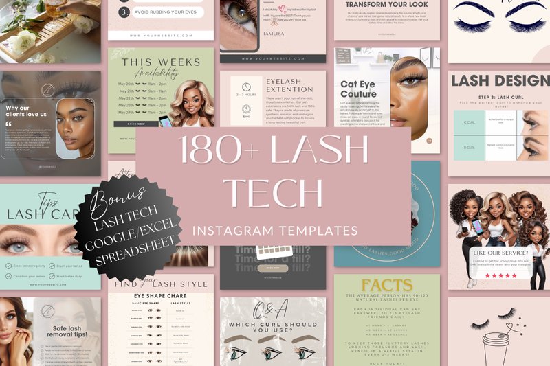 Lash Tech Instagram Templates (by KDPTemplate Studio)
