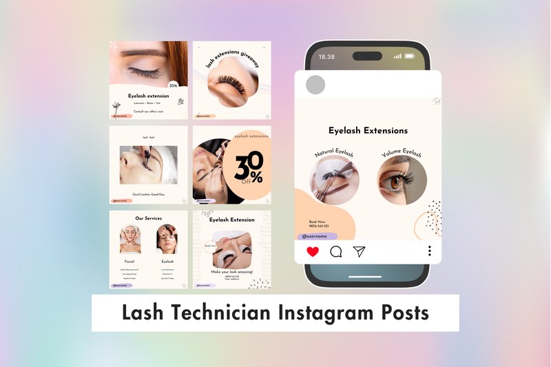 Lash Technician Instagram Posts (by Realtor Templates)
