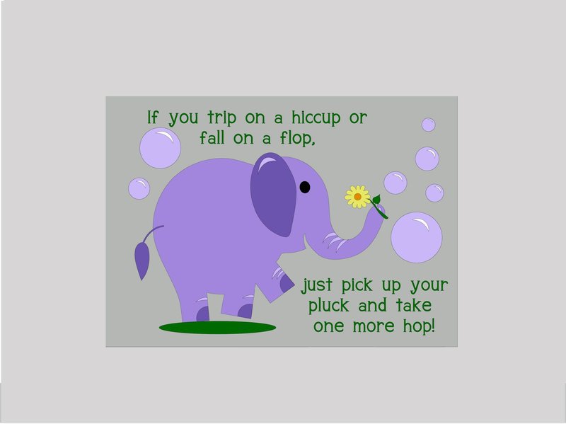 Layered if You Trip Inspirational Card (by Barbara Zimmermann)