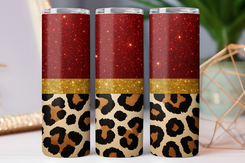 Leopard Valentine Tumbler Wrap 20oz Png (by Dream Studio MAX)