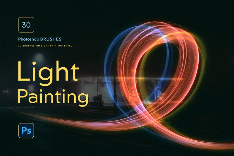 Light Painting Photoshop Brushes (by Sko4)