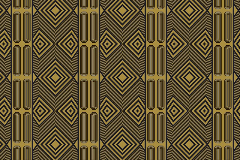 Line Square Geometric Gold Black Pattern (by noory.shopper)