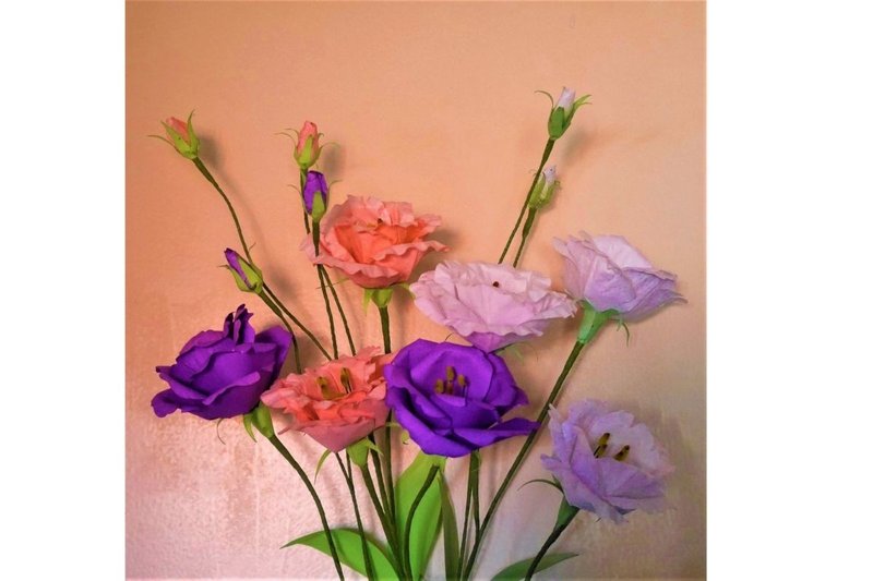 Lisianthus Paper Flower Templates (by maison.gregoria)