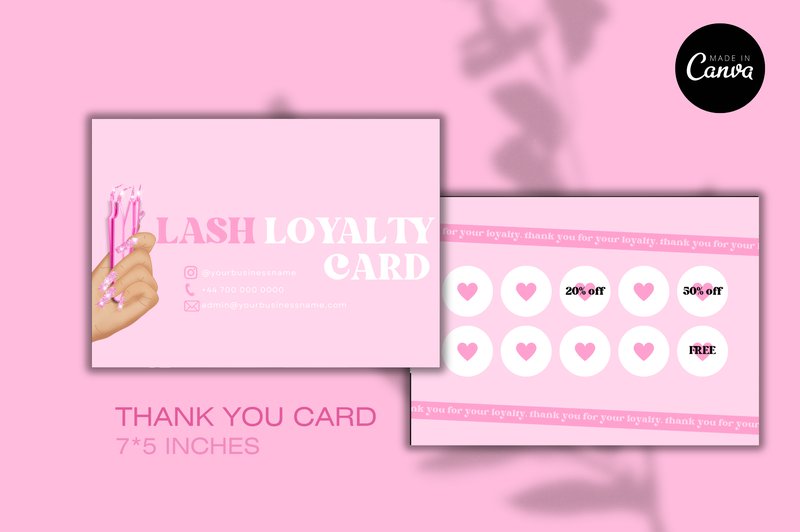 Loyalty Card Lash Tech, Hairstylist (by BncsCreativeCo)