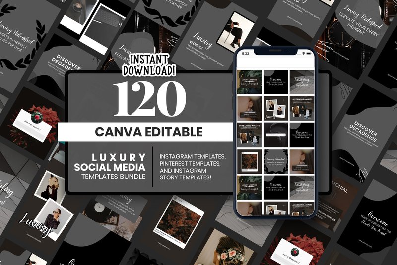 Luxury Social Media Templates Bundle (by SnapyBiz)