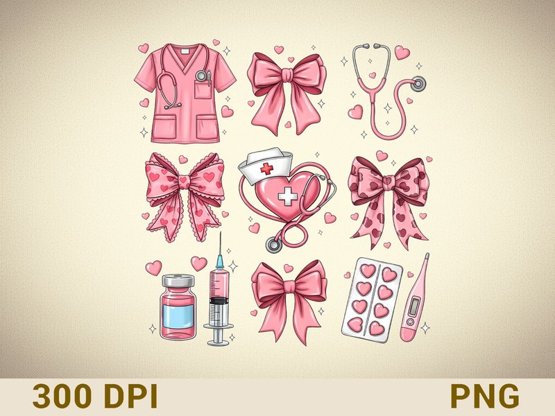 Medical Valentine Sublimation Design (by RR Printive Studio)
