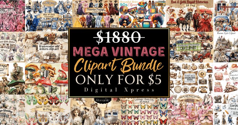 Mega Vintage Clipart Bundle (by Digital Xpress)