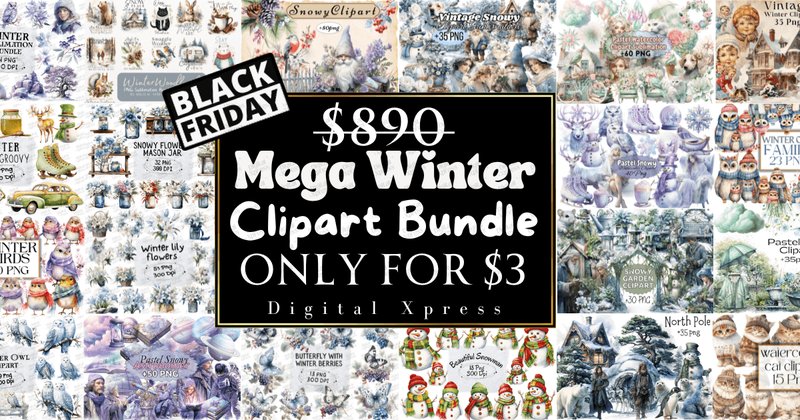 Mega Winter Clipart Bundle (by Digital Xpress)