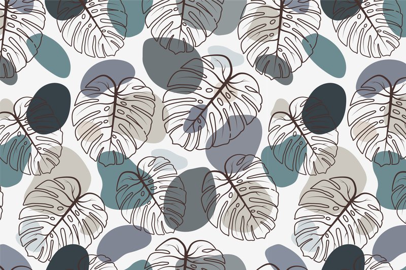 Monstera Deliciosa Leaf Seamless Pattern (by jerin505)