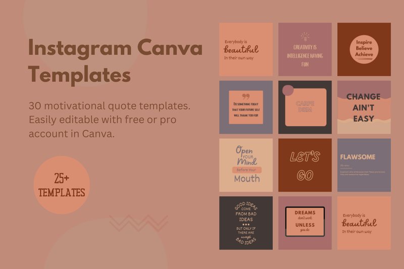 Motivational Quotes Instagram Templates (by The Template Club)