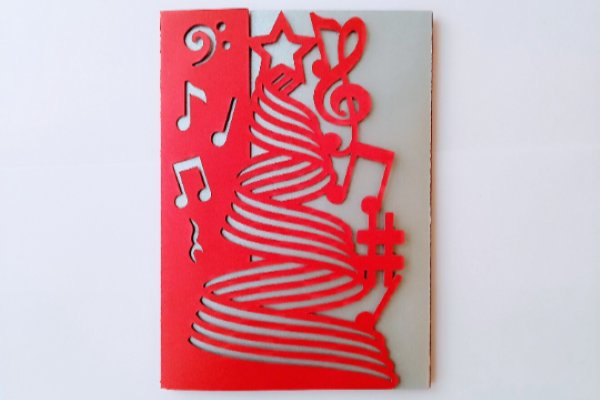 Musical Christmas Tree Card (by 3D SVG Crafts)