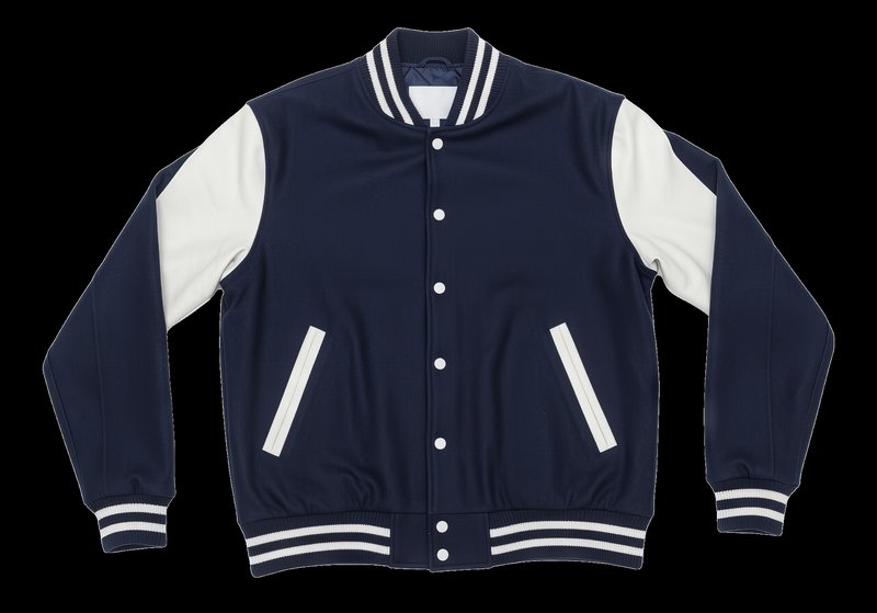 Navy Blue and White Varsity Jacket PNG (by Creative king)
