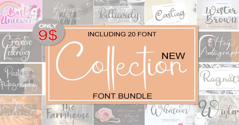 New Collection Script Font Bundle (by Eddygoodboy)