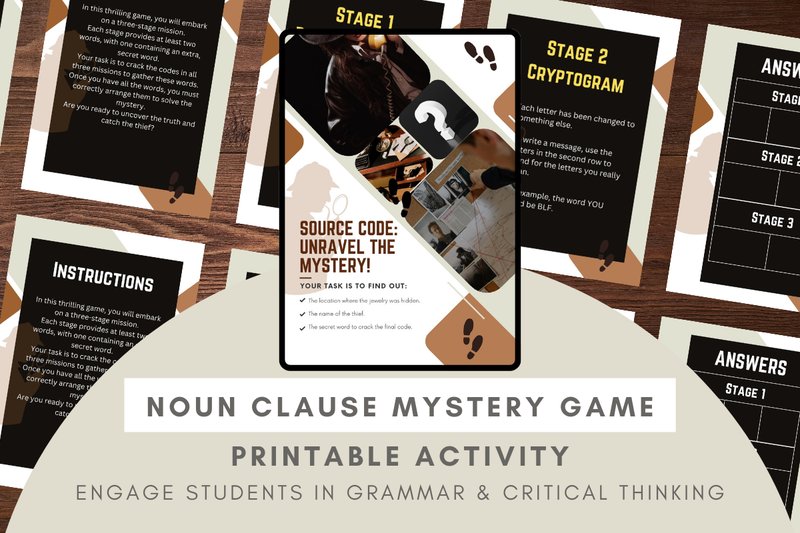 Noun Clause Mystery Game (by Artistic Wisdom)