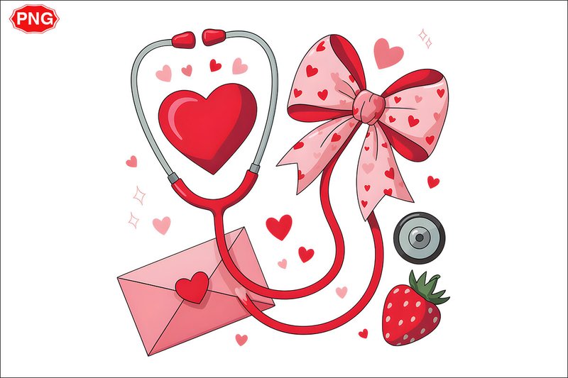 Nurse Valentine PNG Nurse Sublimation (by svg.in.design)