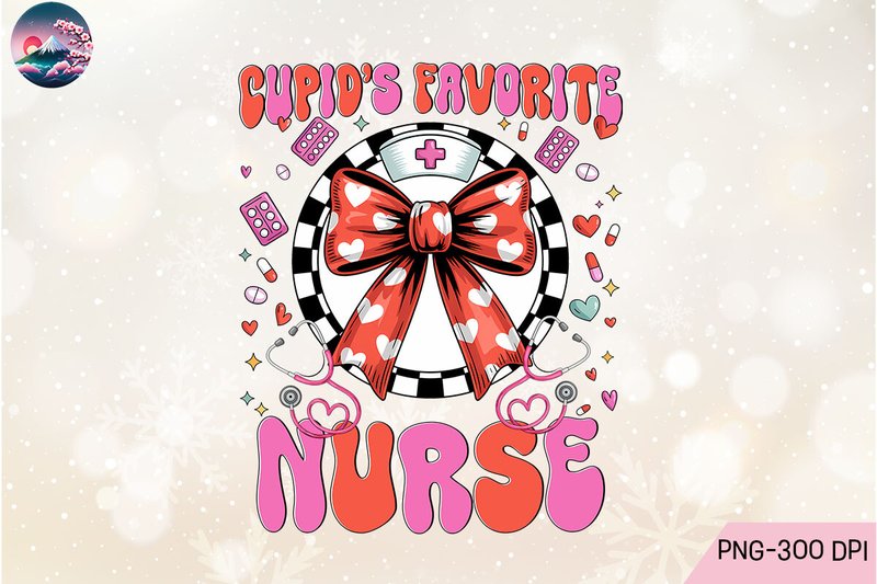 Nurse Valentine Sublimation PNG (by Cherry Blossom)