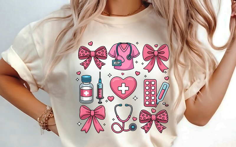 Nurse Valentine's Day Sublimation PNG (by Razia Sultana)