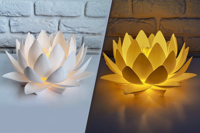 Nymphaea Siam White – LED Night Light (by exkluzive)