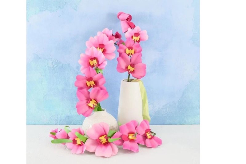Orchid Paper Flower Templates (by AbbiKirsten)