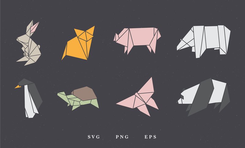 Origami Animal SVGs for Cutting Machine (by Kessens)