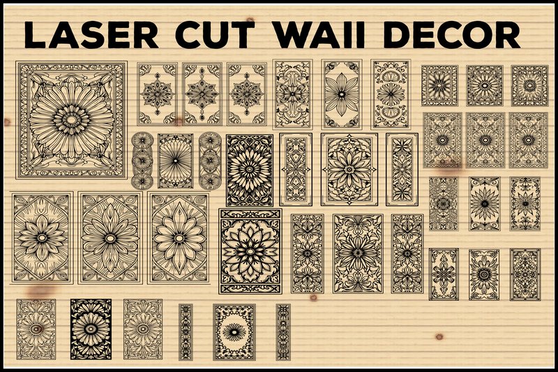 Ornamental Floral Panel Set (by Creativelab19)