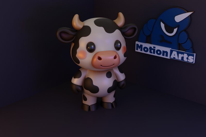 Painted Cartoon Cow (by Motion Arts)