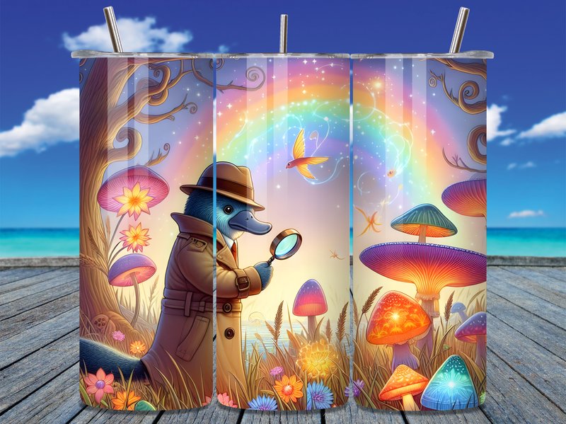 Platypus Detective Forest Tumbler Wrap (by Cozy Creator)