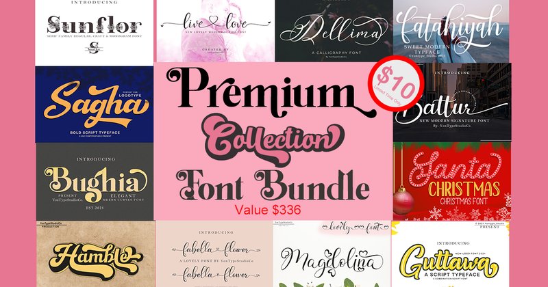 Premium Fonts Bundle (by YonTypeStudio.Co)