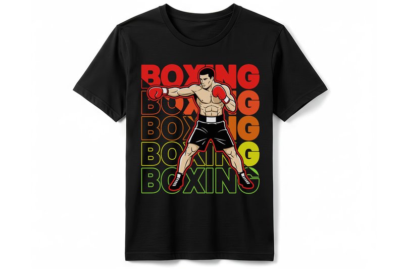 Retro Boxer Fighter T-shirt (by TeesDesign)