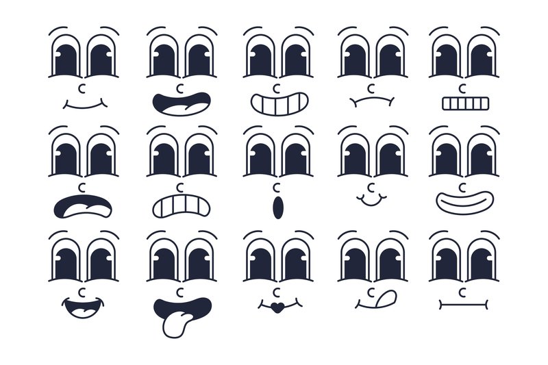 Retro Cartoon Expressions Collection Set (by Ozan ID)