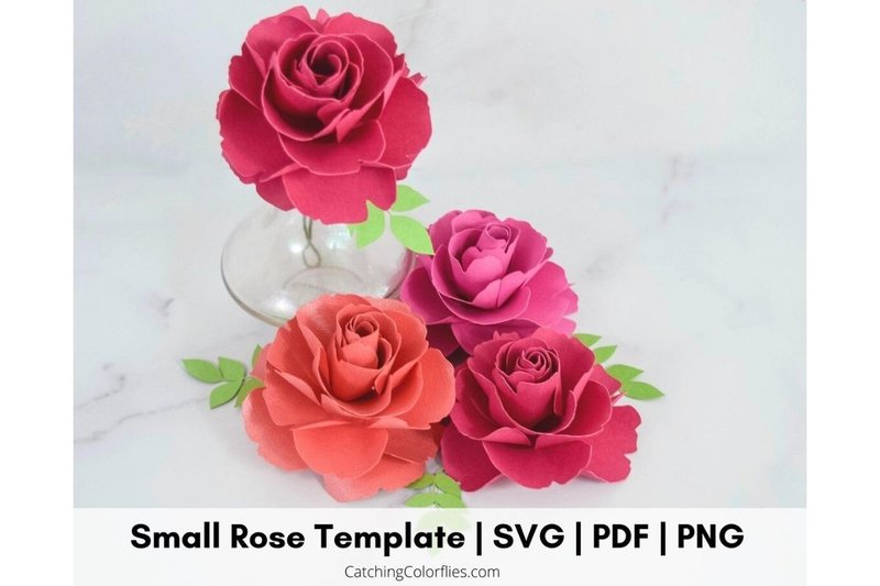 Ruby Rose Paper Flower Templates (by AbbiKirsten)