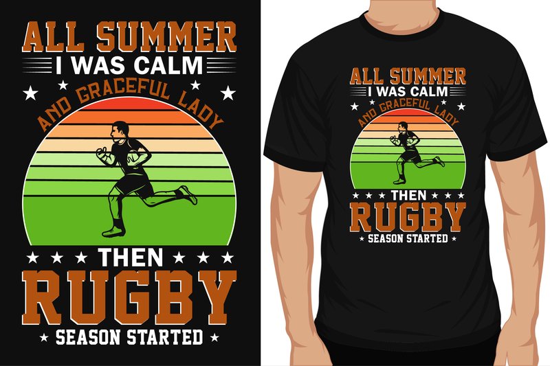 Rugby Playing Vintages Tshirt Design (by Creative Tshirt Designer)