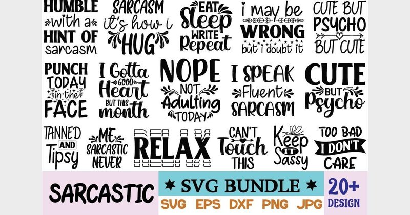 Sarcastic SVG Bundle (by Colourful)