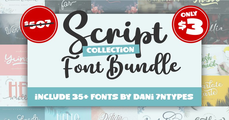 Script Collection Font Bundle (by Dani (7NTypes))