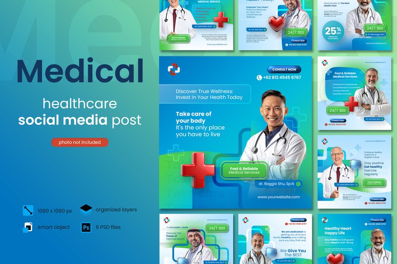 Sleek Medical Healthcare Social Media (by diqtam)