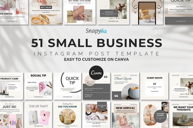 Small Business Canva Instagram Template (by SnapyBiz)