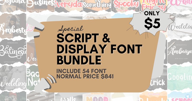 Special Script and Display Font Bundle (by Mr.Soon Design)