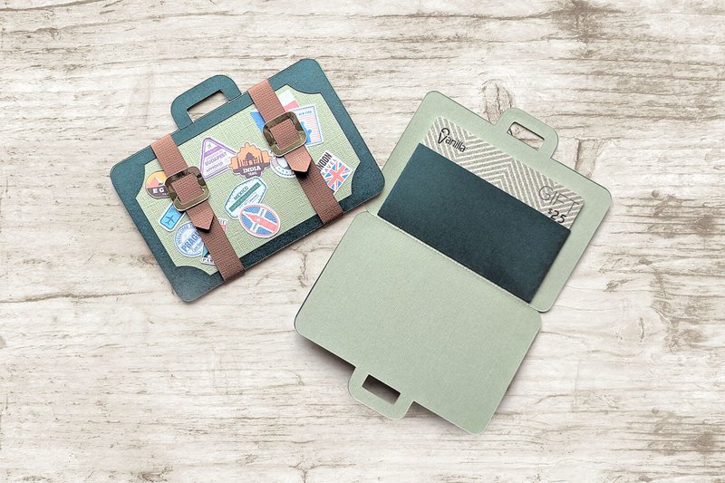 Suitcase Gift Card Holder SVG + Stickers (by RisaRocksIt)