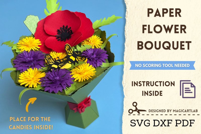 Summer Paper Flower Bouquet (by MagicArtLab)