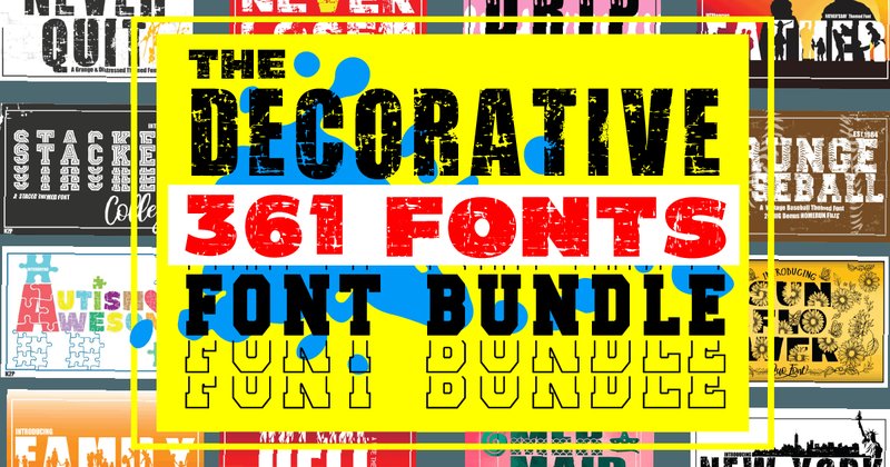 The Decorative Fonts Bundle (by KtwoP)