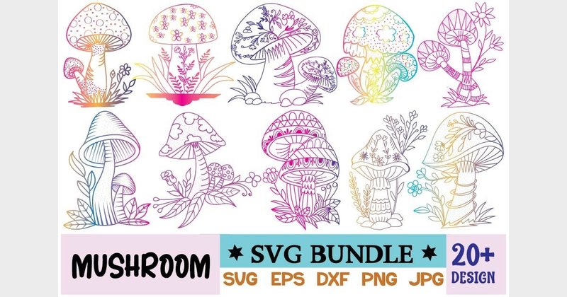 The Mushroom SVG Bundle (by Colourful)