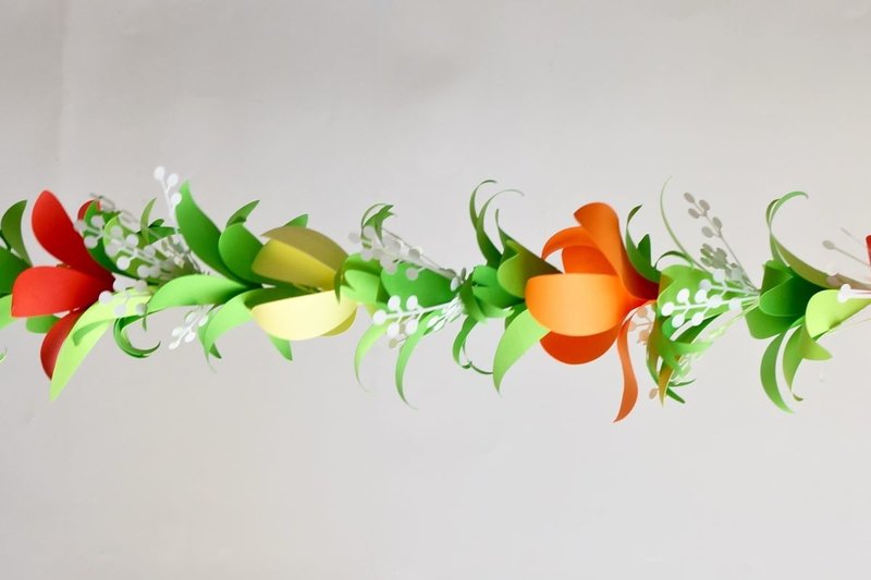 Tropical Flower Garland (by 3D SVG Crafts)