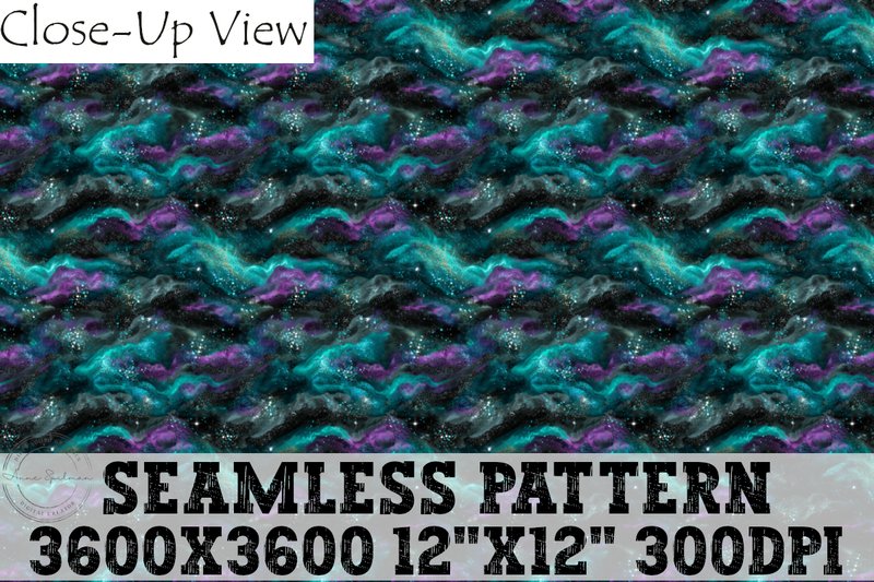 Turquoise, Purple Silver, Black Pattern (by Dirty South Graphics)