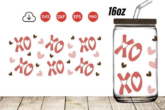 Valentine's Day Libbey Glass Wrap Svg (by Nigel Store)