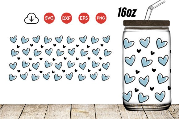 Valentine's Day Libbey Glass Wrap Svg (by Nigel Store)