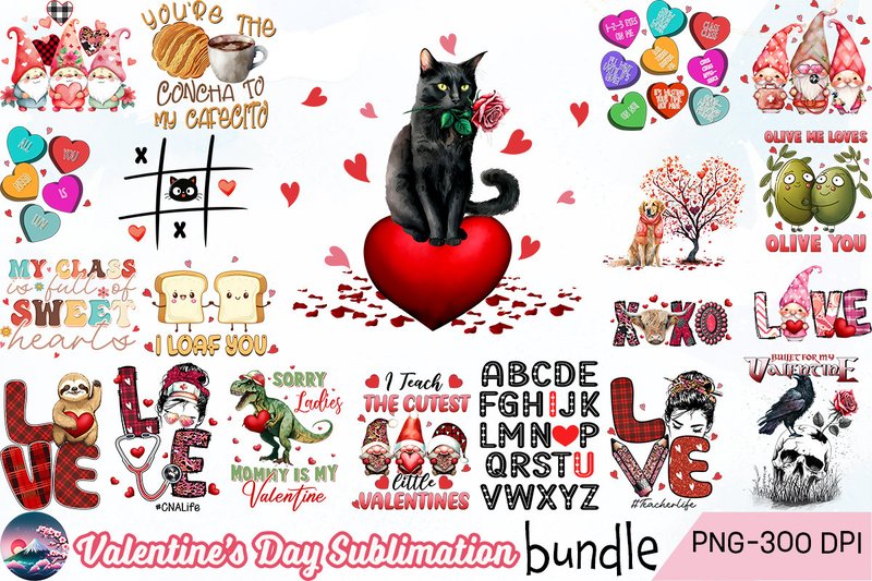 Valentine's Day Sublimation Bundle (by Cherry Blossom)