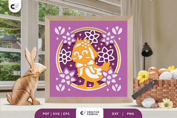 Victorian Easter Animal 3D Shadow Box (by Creative Fabrica Crafts)