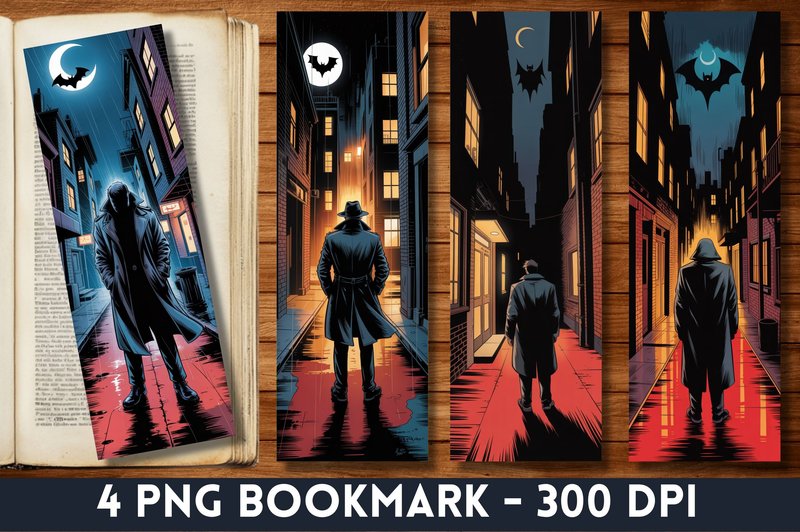 Vigilante City Detective Man Bookmarks (by Mimi Prints)