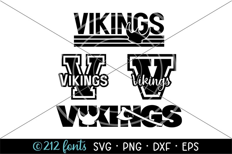 Vikings Mascot School Sports Team Bundle (by 212 Fonts)